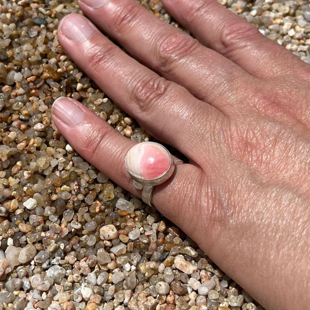 Anillo Durga de rodocrosita