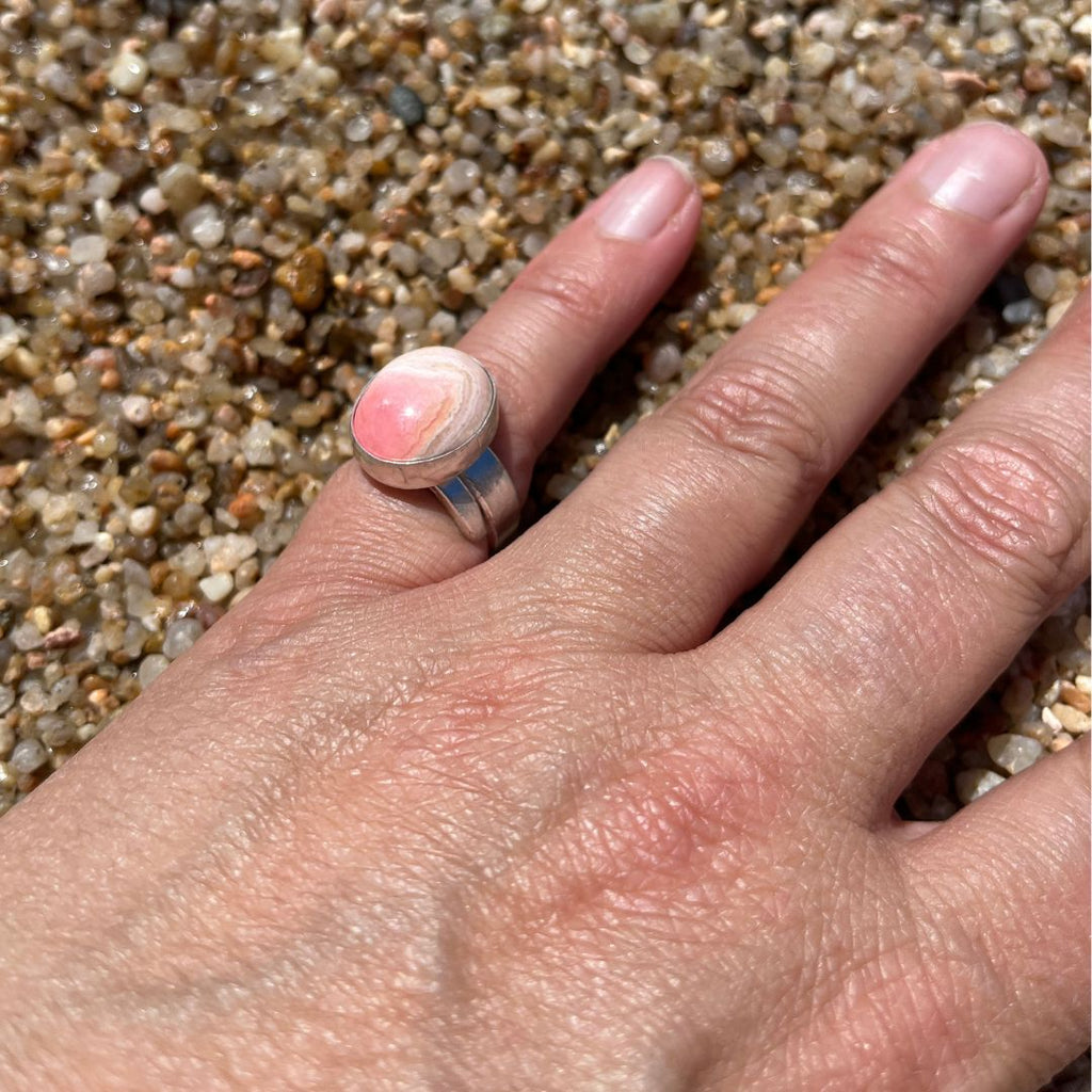 Anillo Durga de rodocrosita