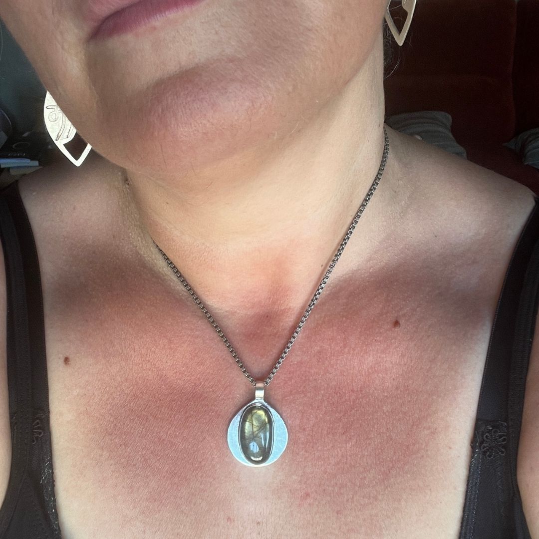 Colgante Tara de plata con labradorita dorada